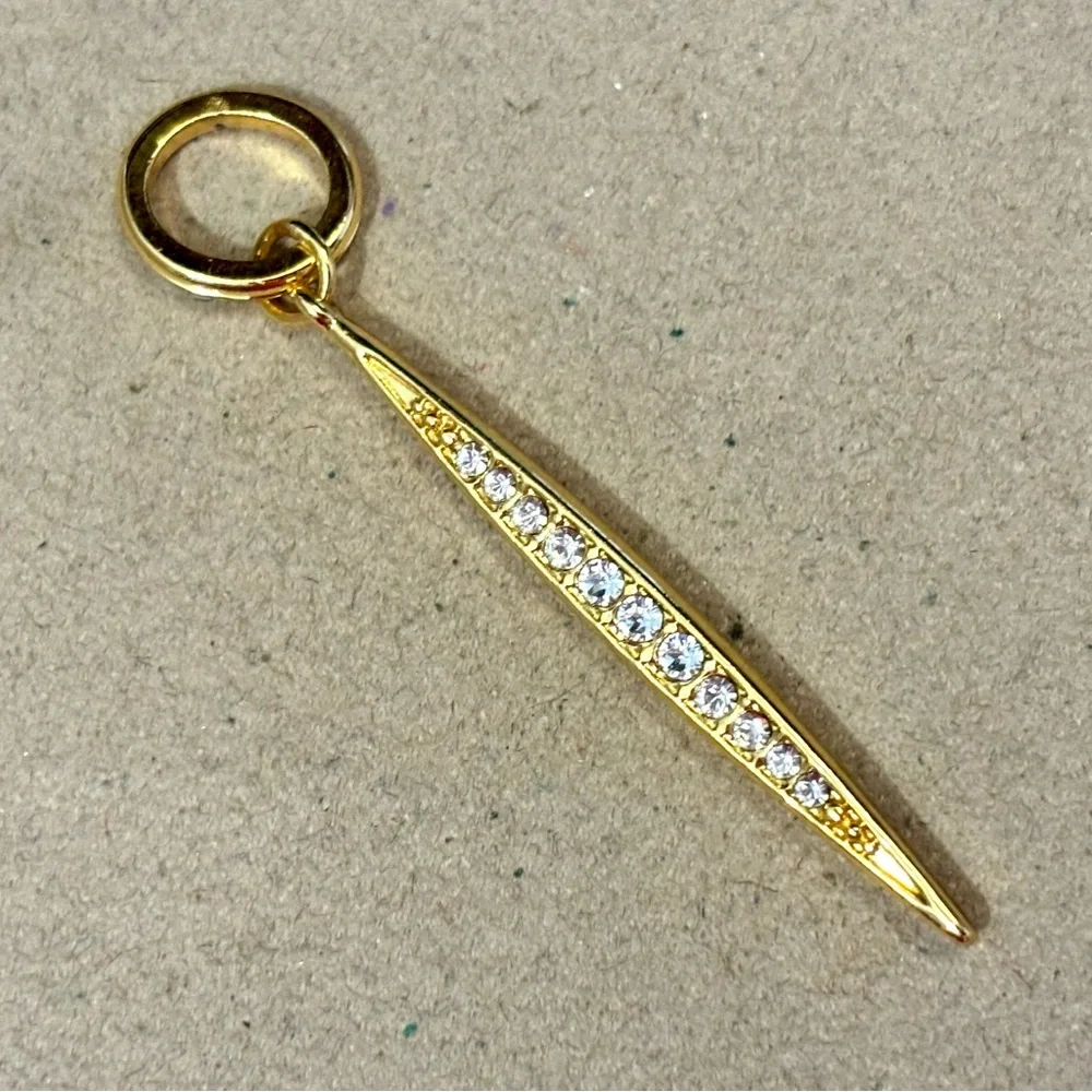 🆕 Brighton Contempo Ice Amulet charm in Gold icicle with clear crystals Retired